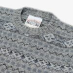 Jamiesons light grey Fair Isle wool crew neck sweater