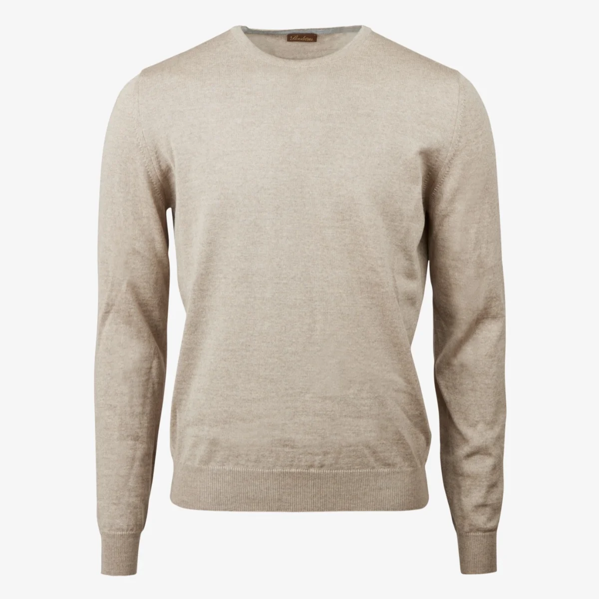 Stenströms beige merino wool crew neck sweater