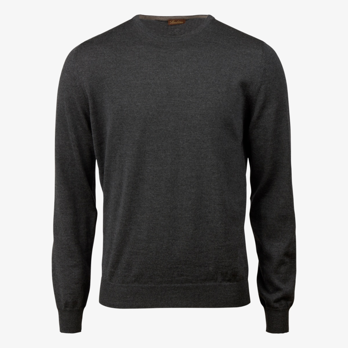 Stenströms dark grey merino wool crew neck sweater