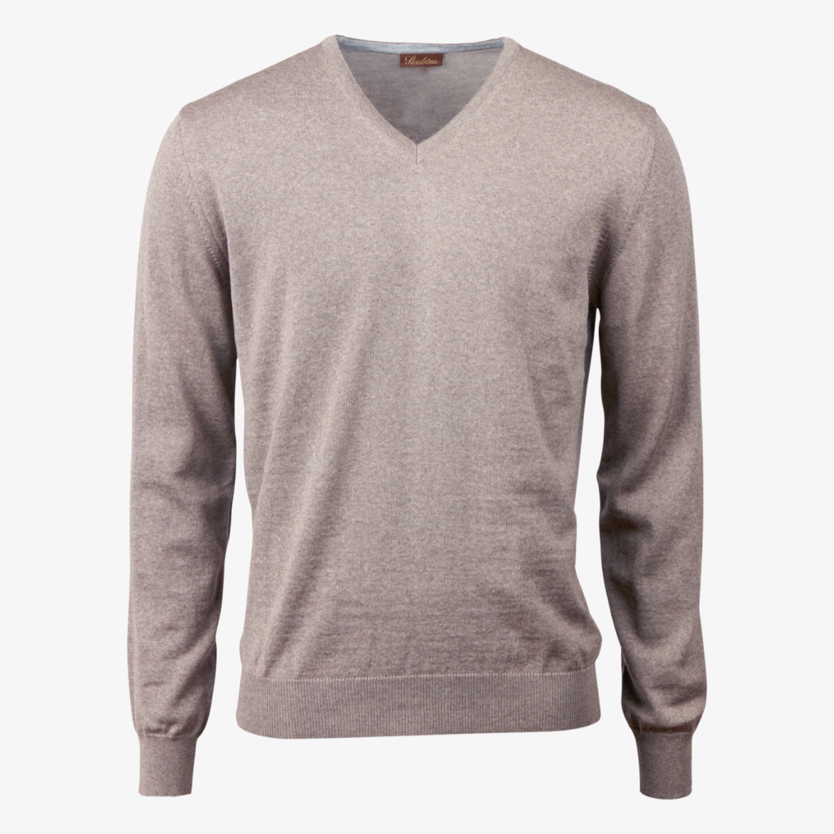 Stenströms light brown merino wool v-neck sweater
