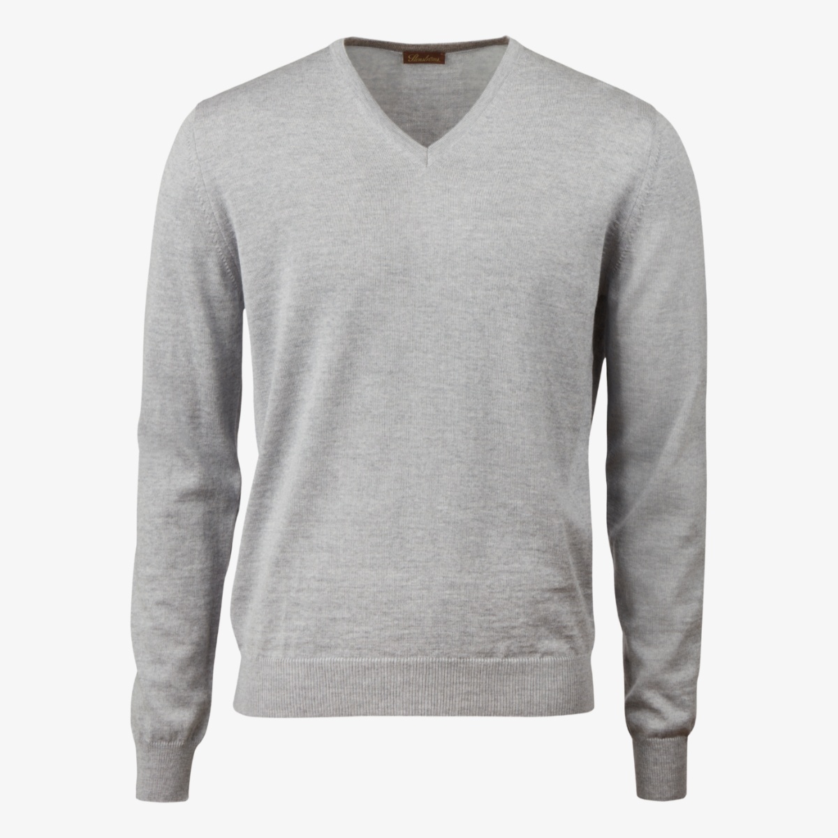Stenströms light grey merino wool v-neck sweater