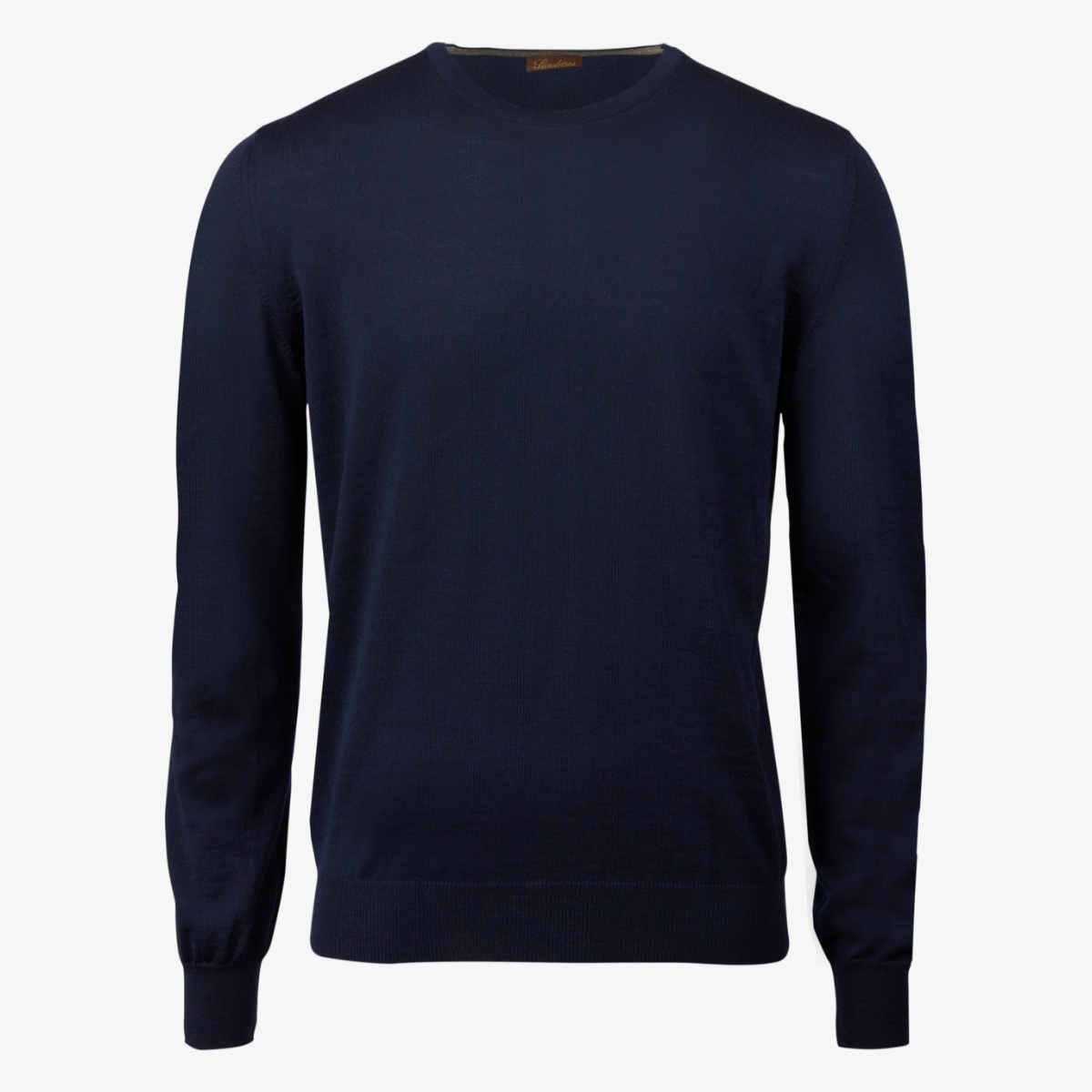Stenströms navy merino wool crew neck sweater