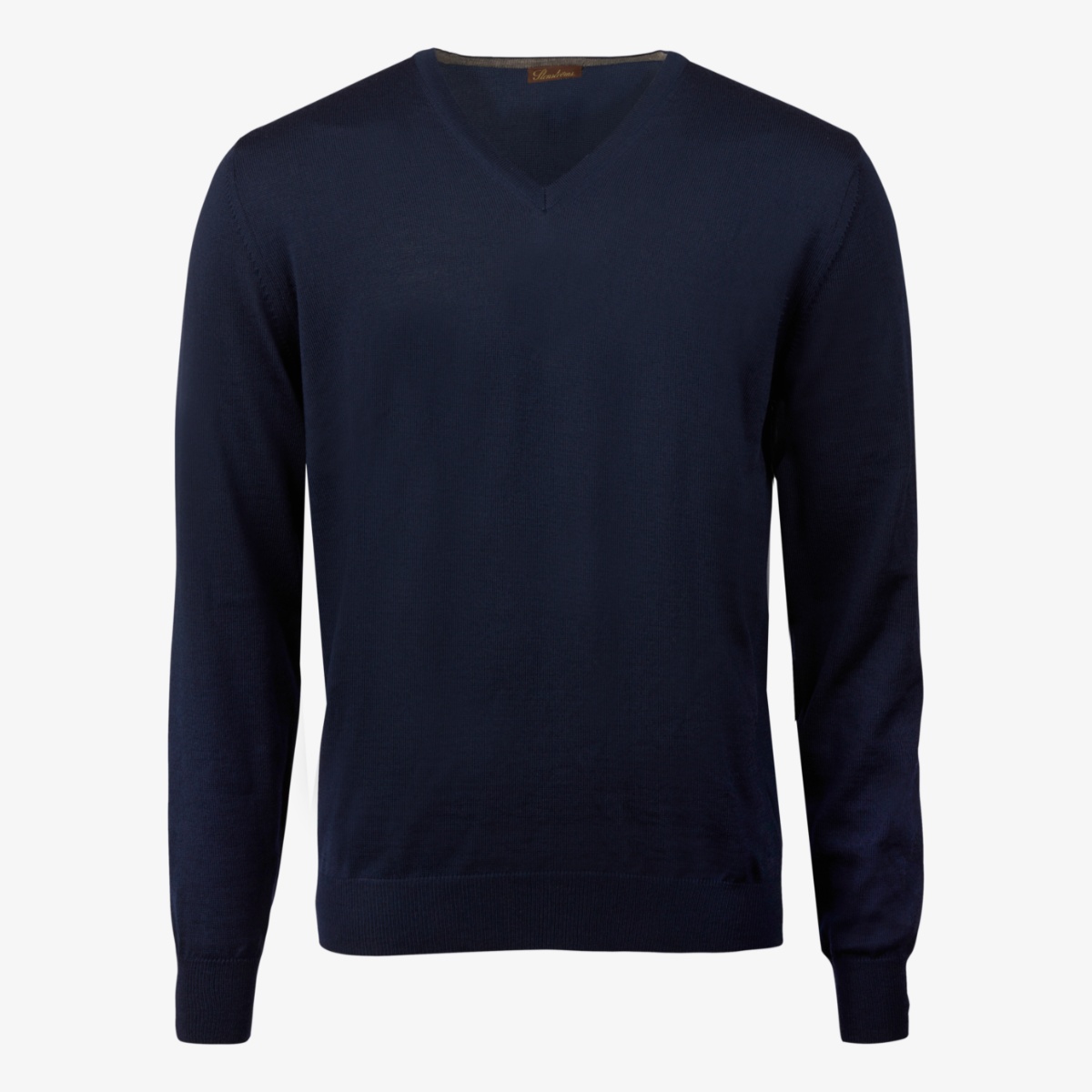 Stenströms navy merino wool v-neck sweater