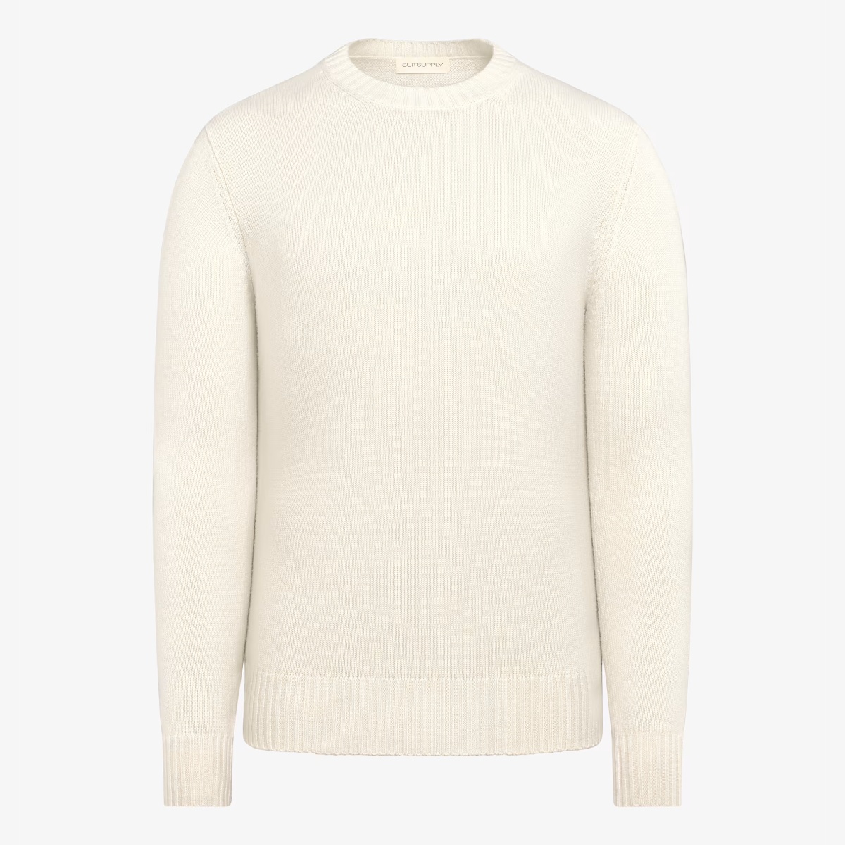 Suitsupply off-white cashmere crew neck sweater