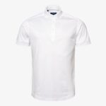 Eton white slim fit Filo di Scozia solid collar polo shirt