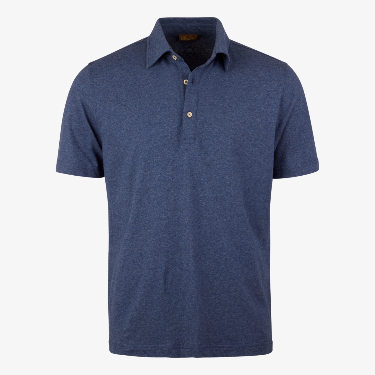 Stenströms dark blue regular fit supima cotton polo shirt