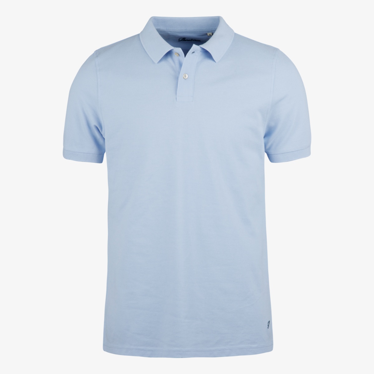 Stenströms light blue slim fit piqué polo shirt