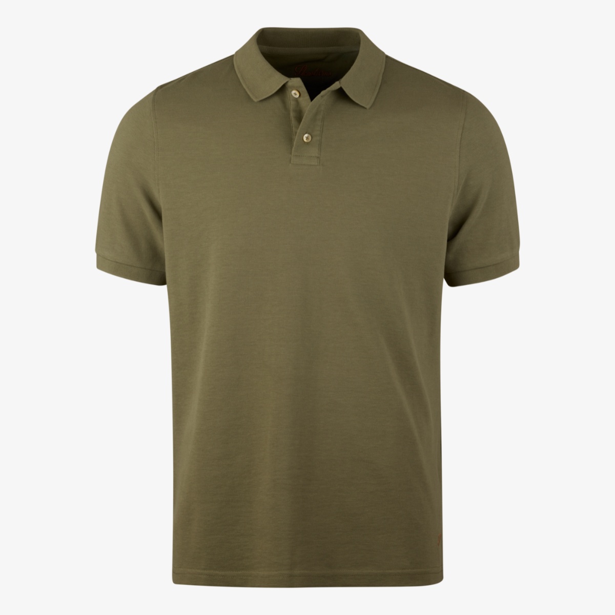 Stenströms olive green slim fit piqué polo shirt