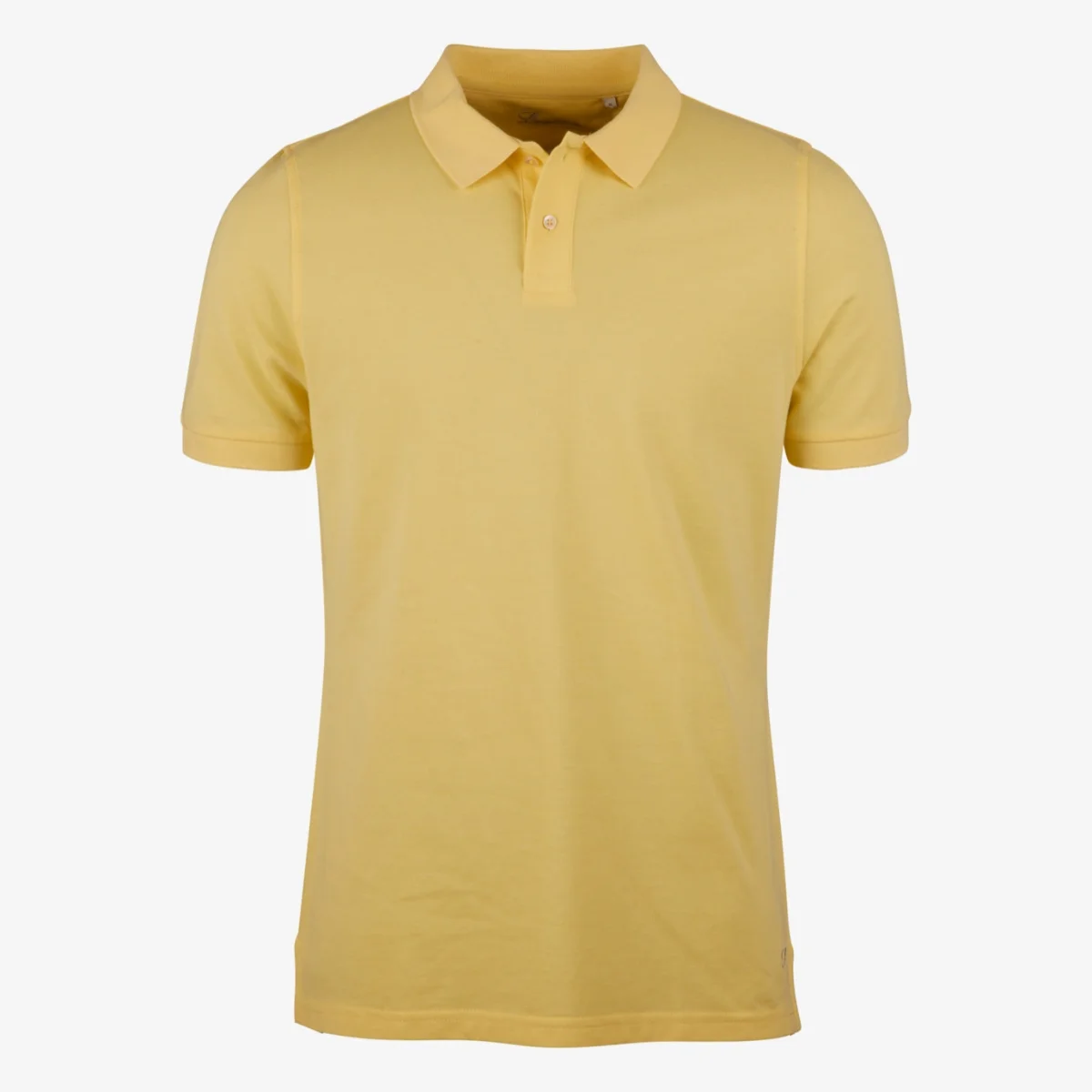 Stenströms yellow slim fit piqué polo shirt