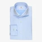 Cordone 1956 šviesiai mėlyni slim fit poplino marškiniai