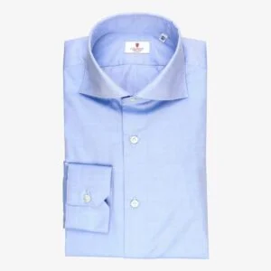 Cordone 1956 light blue twill shirt