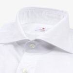 Cordone 1956 balti slim fit poplino marškiniai
