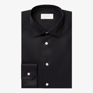 Eton black elevated twill shirt