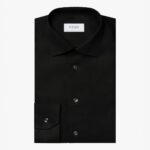 Eton black slim fit signature twill shirt