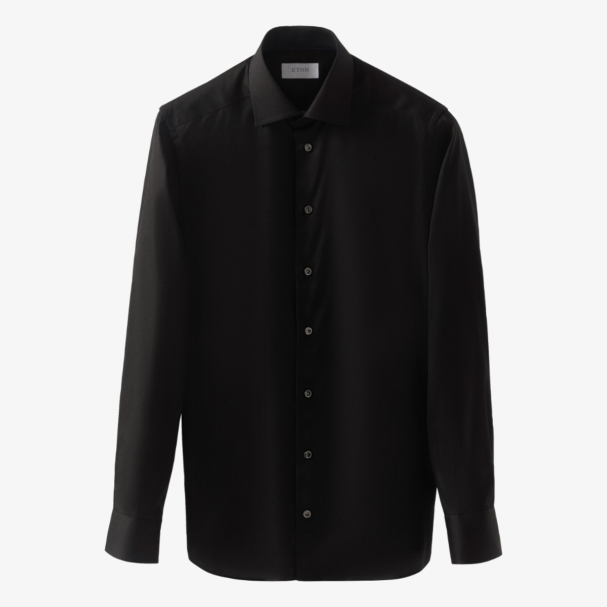 Eton black slim fit signature twill shirt