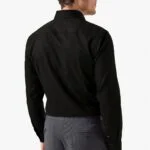 Eton black slim fit signature twill shirt
