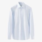 Eton šviesiai mėlyni slim fit prabangaus tvilo marškiniai