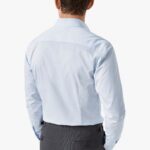 Eton šviesiai mėlyni slim fit prabangaus tvilo marškiniai