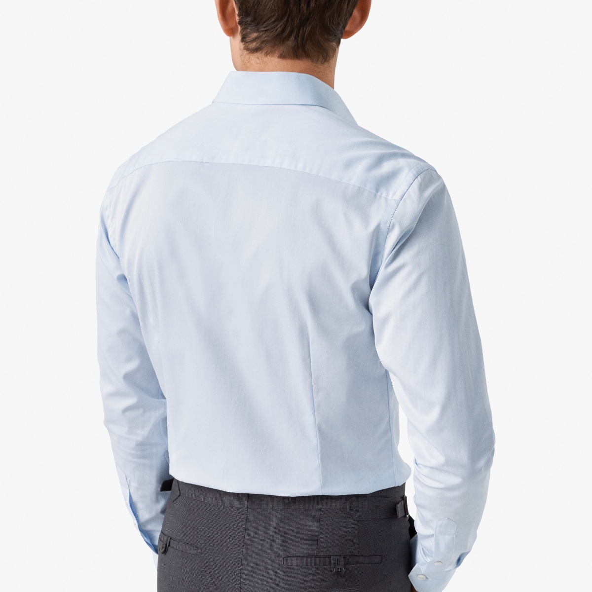 Eton šviesiai mėlyni slim fit prabangaus tvilo marškiniai