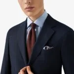 Eton light blue slim fit fine striped signature twill shirt