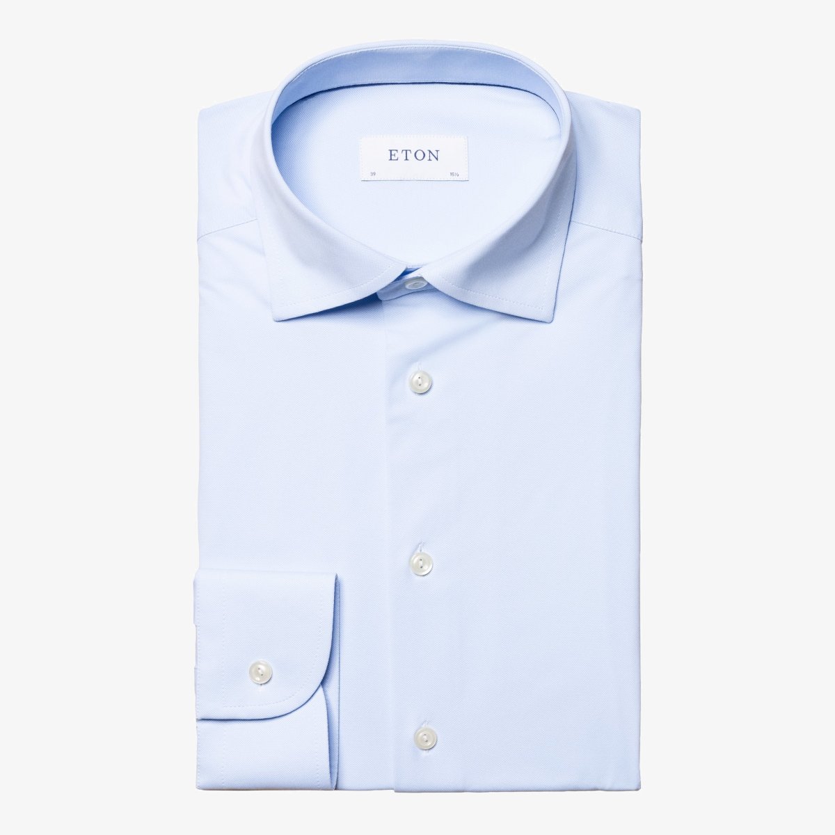 Eton light blue slim fit four-way stretch shirt