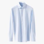 Eton šviesiai mėlyni slim fit four-way stretch marškiniai