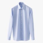 Eton light blue slim fit houndstooth fine twill shirt