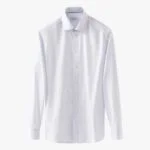 Eton light blue slim fit micro print poplin shirt