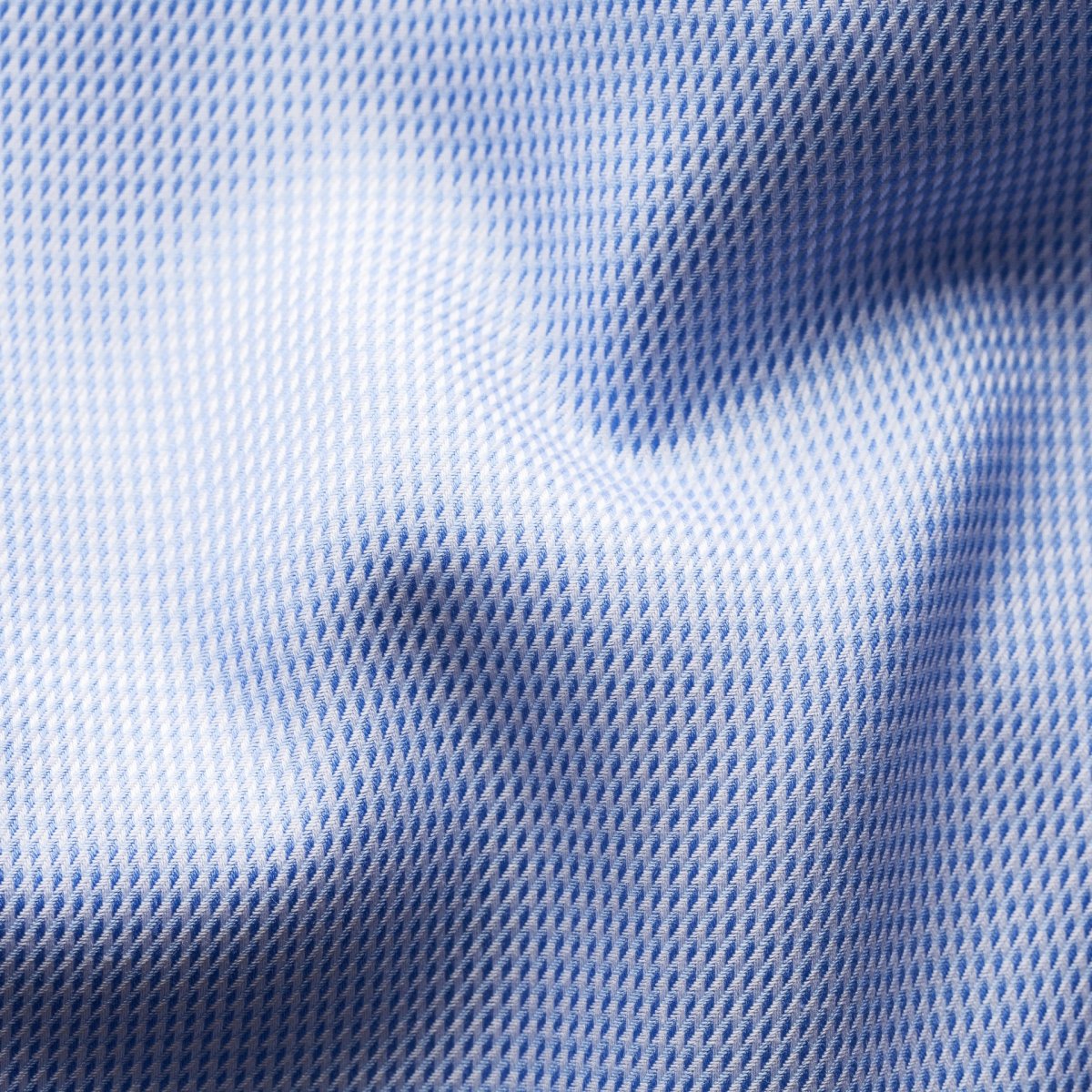 Eton light blue slim fit patterned twill shirt