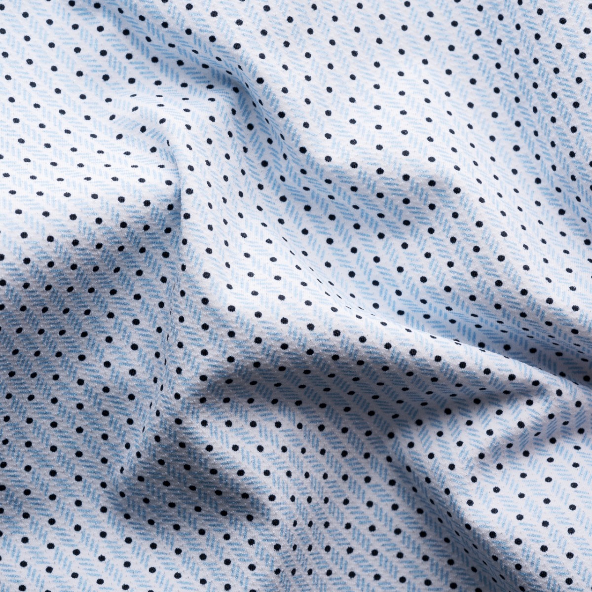 Eton light blue slim fit pin dot four way stretch men's dress shirt