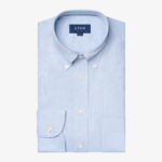 Eton light blue slim fit royal oxford shirt