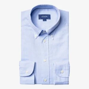Eton šviesiai mėlyni slim fit oksfordo marškiniai