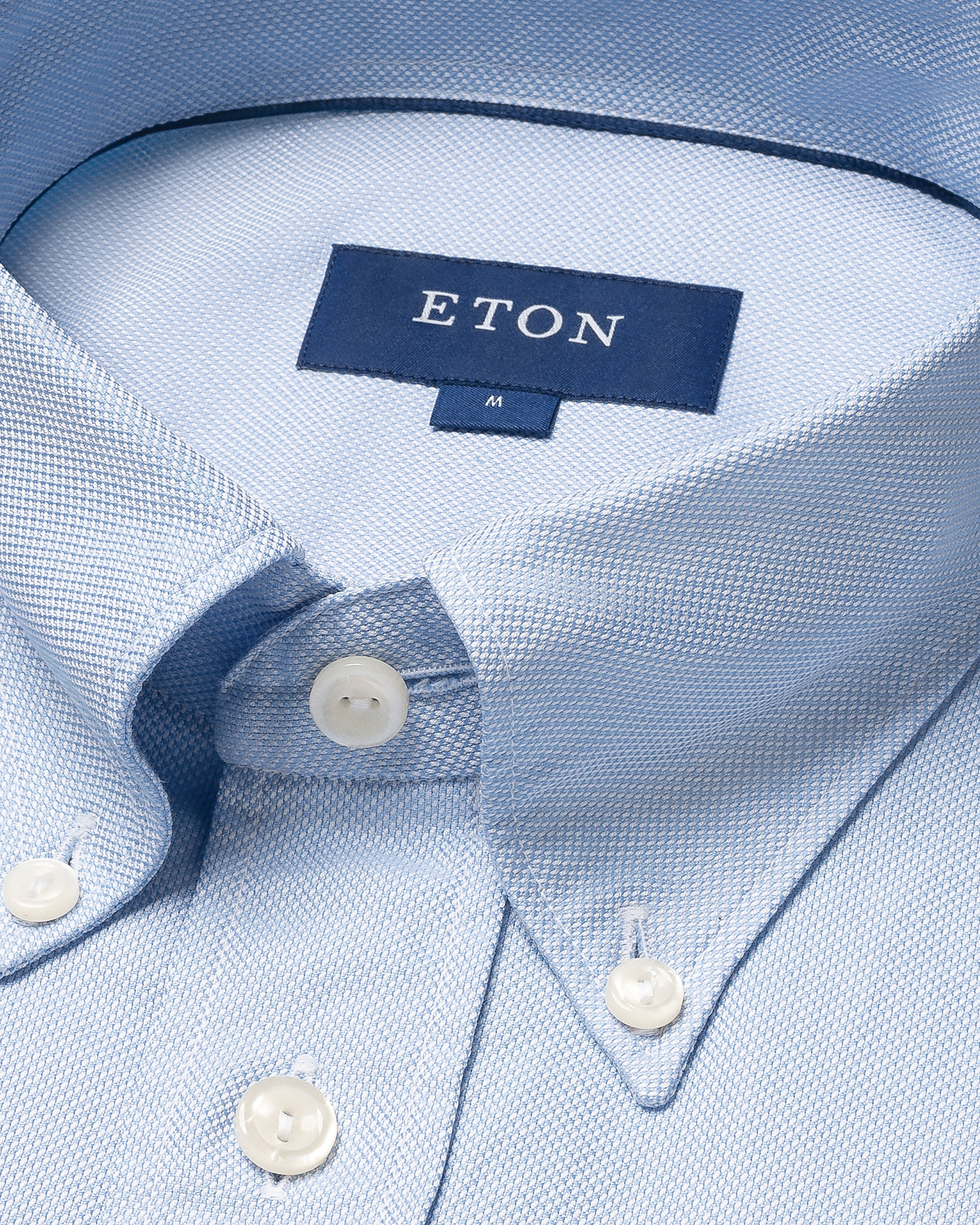 Eton šviesiai mėlyni slim fit karališko oksfordo marškiniai