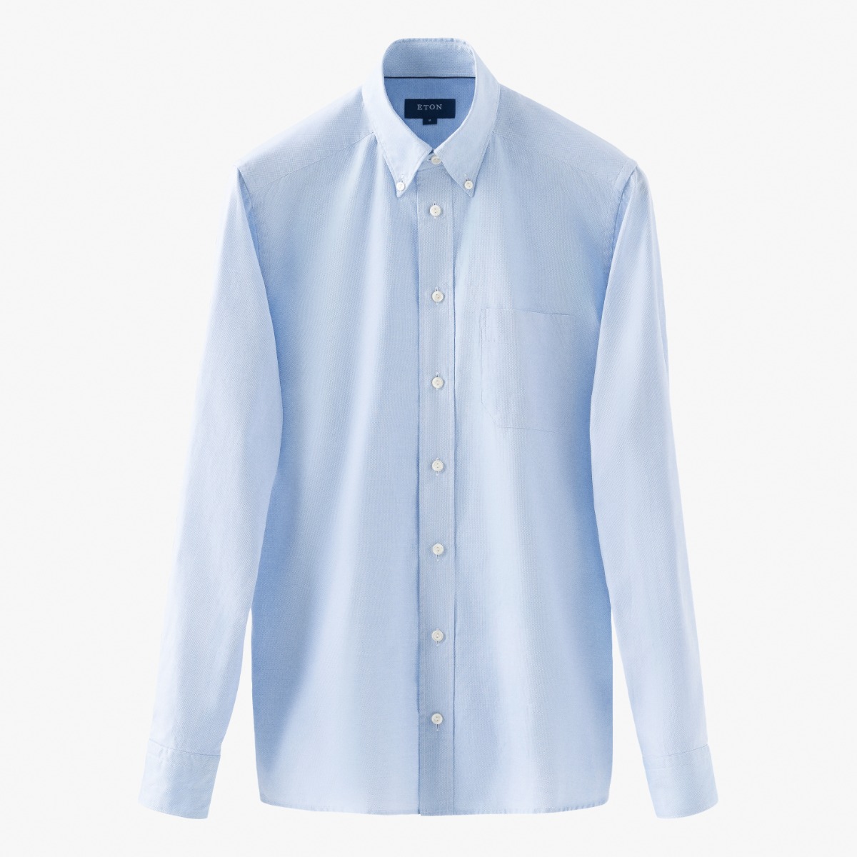 Eton šviesiai mėlyni slim fit karališko oksfordo marškiniai