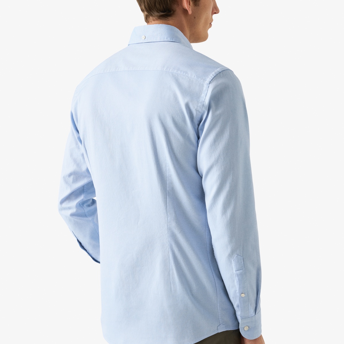 Eton šviesiai mėlyni slim fit karališko oksfordo marškiniai