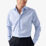 Eton light blue slim fit signature twill shirt