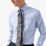 Eton light blue slim fit signature twill shirt