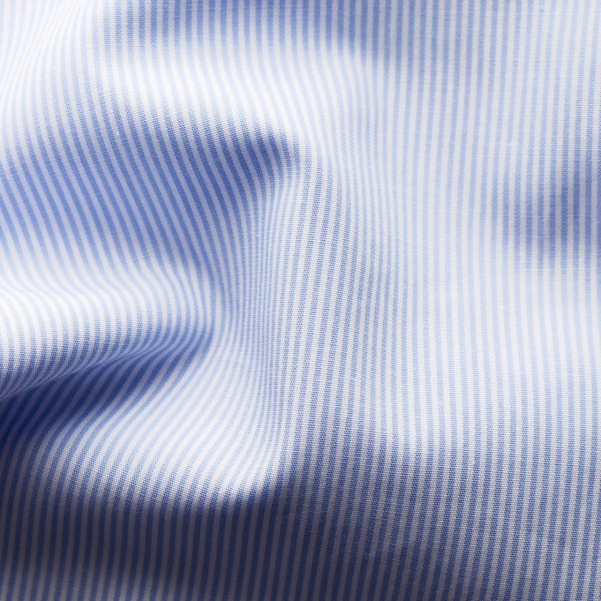 Eton light blue slim fit striped poplin men's dress shirt