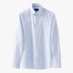 Eton light blue slim fit striped royal oxford shirt
