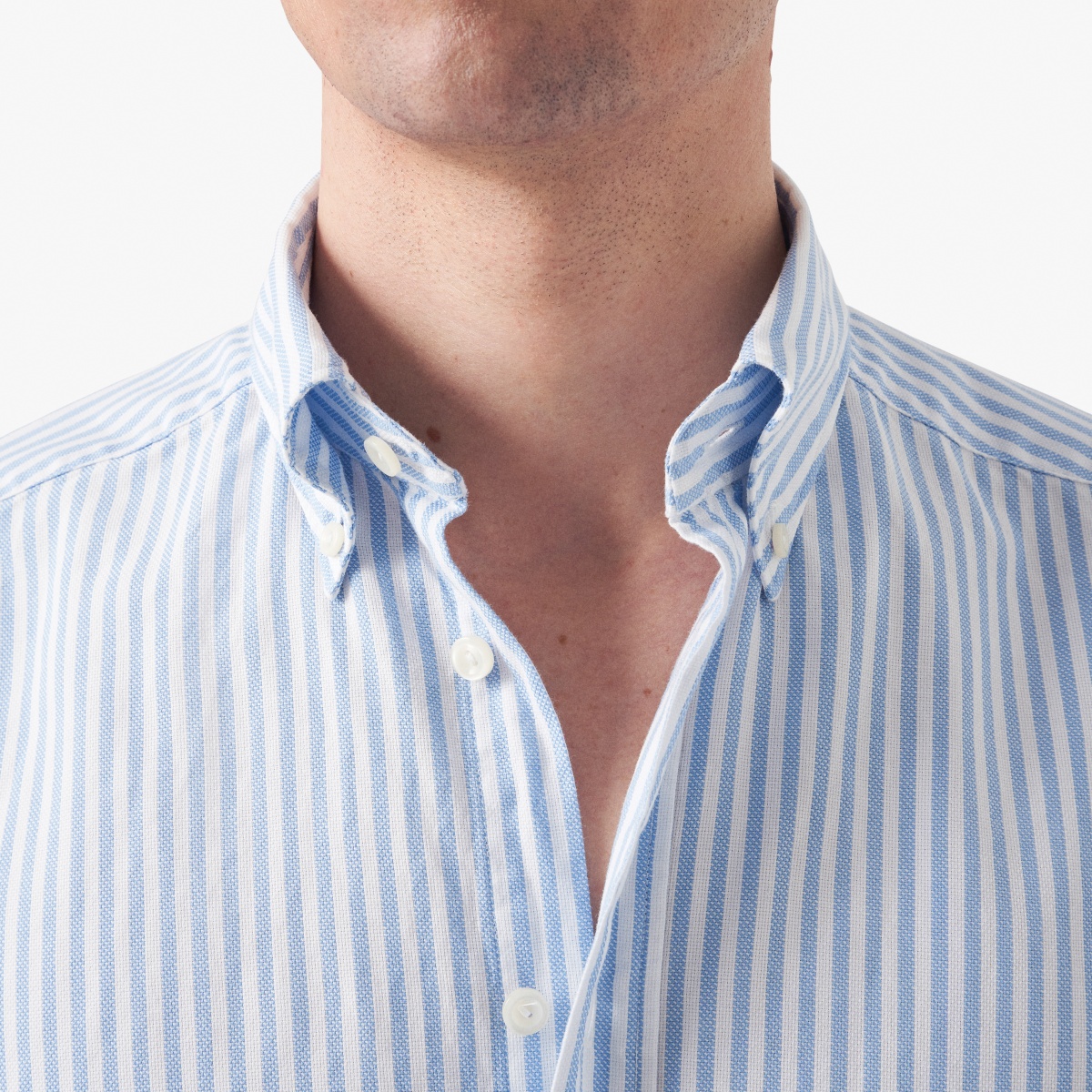 Eton light blue slim fit striped royal oxford shirt