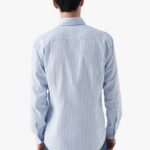 Eton light blue slim fit striped royal oxford shirt