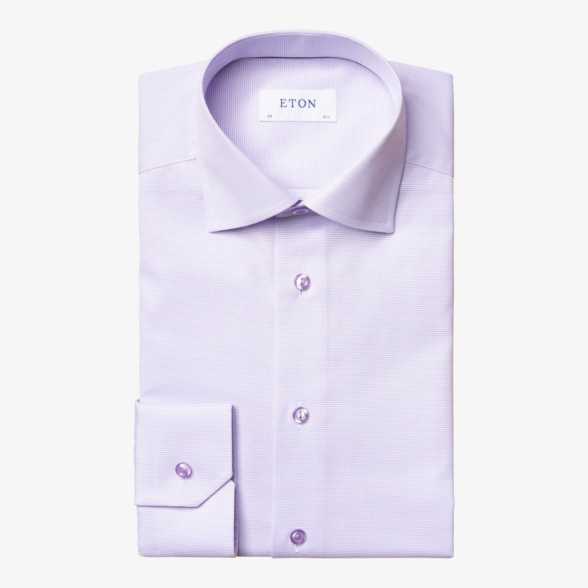 Eton purple slim fit micro pattern twill shirt