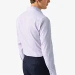 Eton violetiniai slim fit tvilo marškiniai su mikro raštu