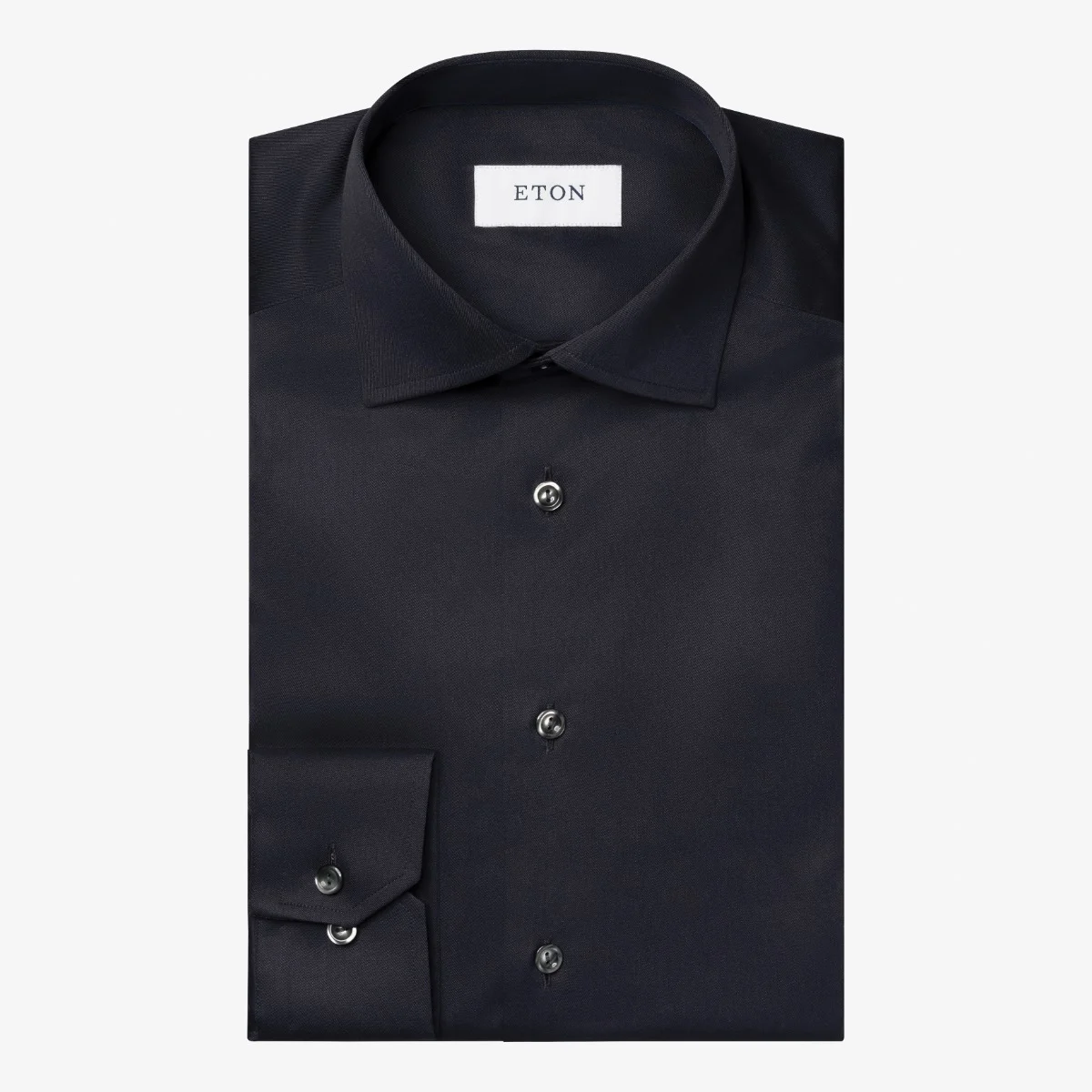 Eton navy slim fit signature twill shirt