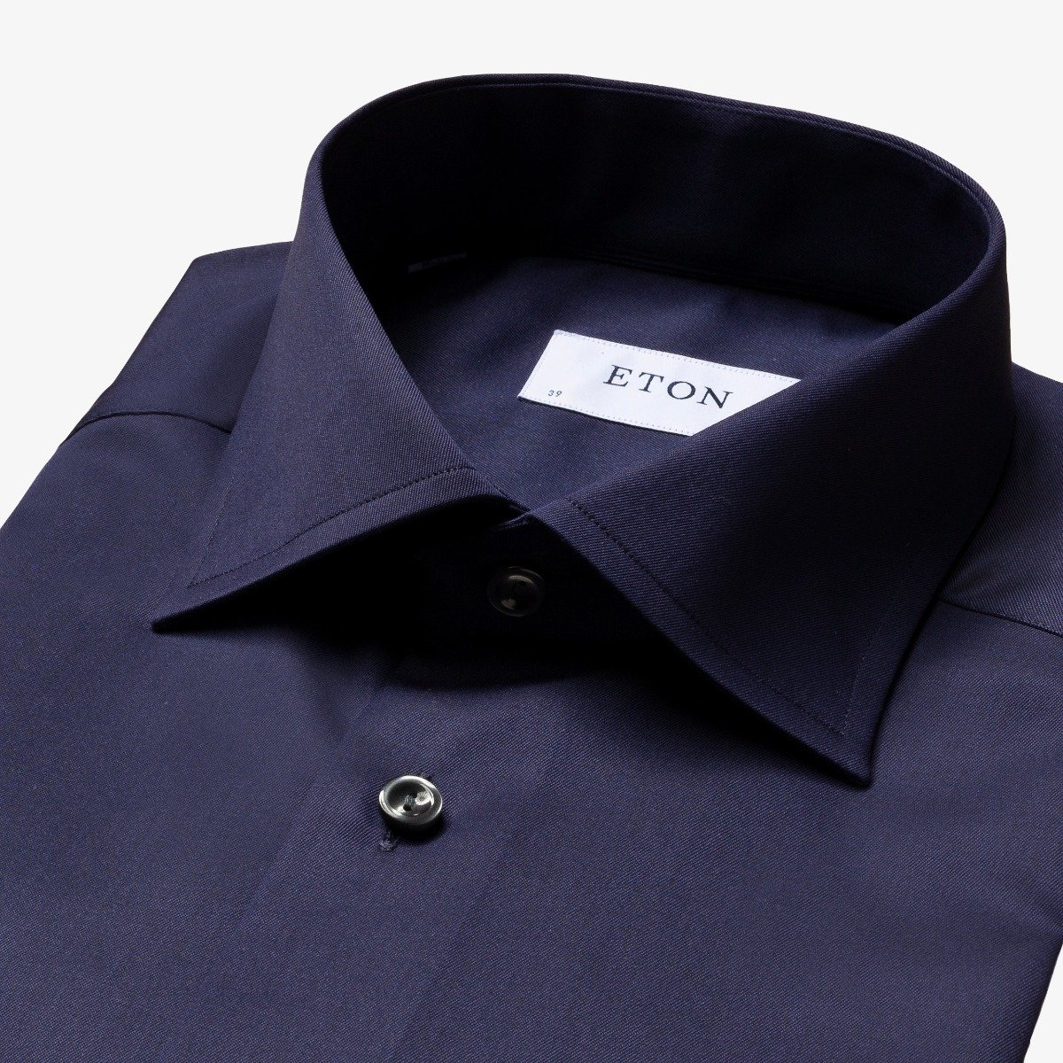 Eton navy slim fit signature twill men's dress shirt