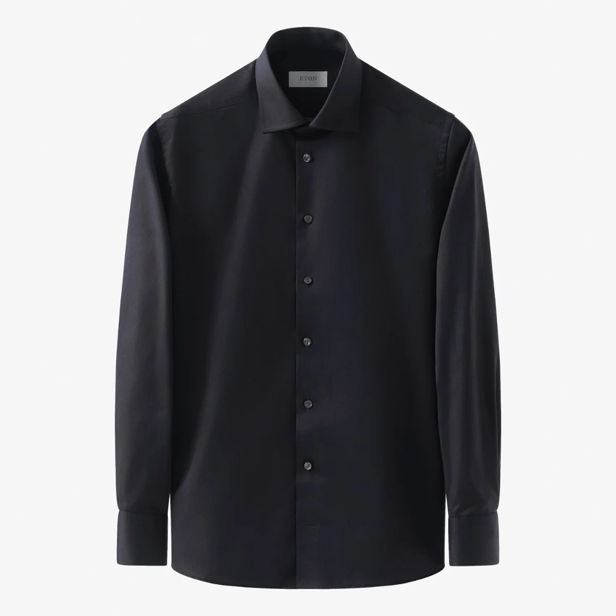 Eton tamsiai mėlyni slim fit firminio tvilo marškiniai