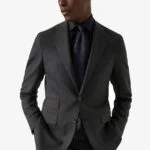 Eton tamsiai mėlyni slim fit firminio tvilo marškiniai