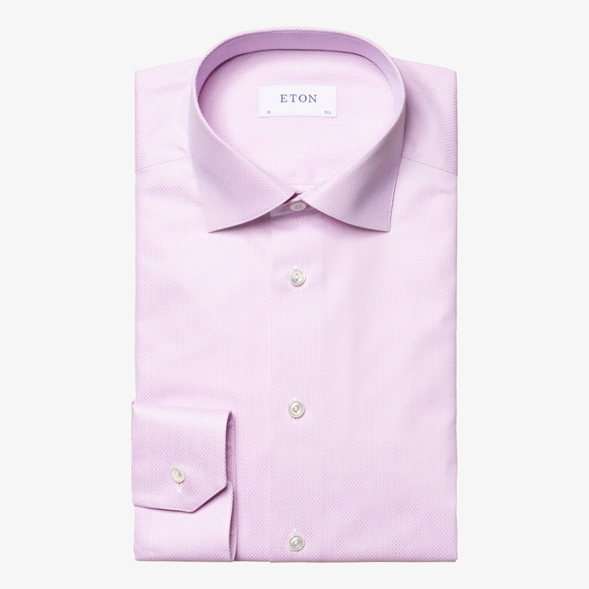 Eton pink slim fit fine pique men's dress shirt