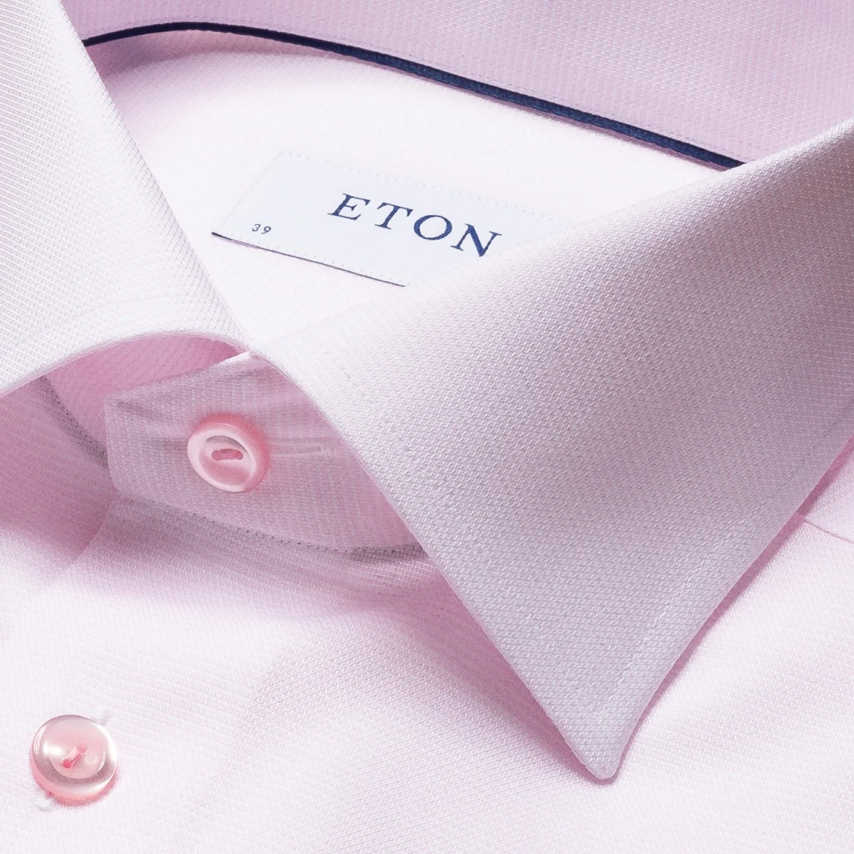 Eton pink slim fit micro pattern twill shirt
