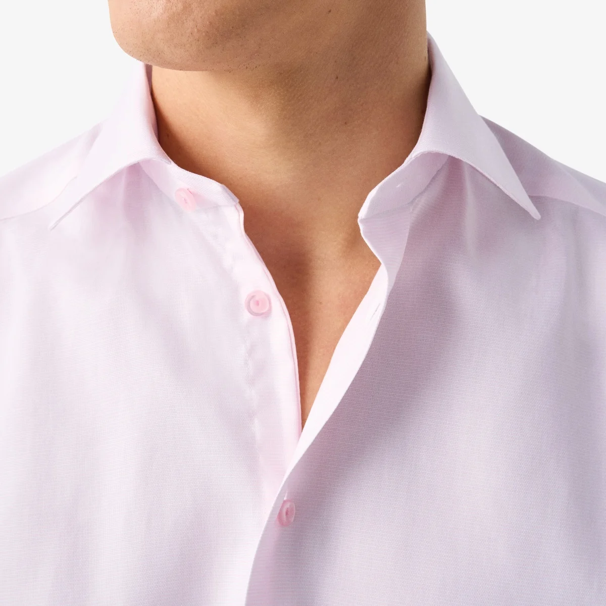 Eton pink slim fit micro pattern twill shirt